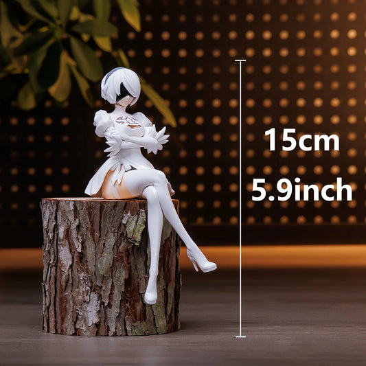 2B Seated Variant Figure – Nier Automata (Post-Apocalyptic White Edition)