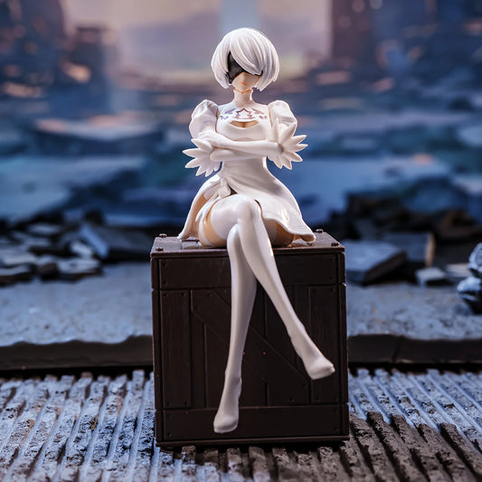 2B Seated Variant Figure – Nier Automata (Post-Apocalyptic White Edition)